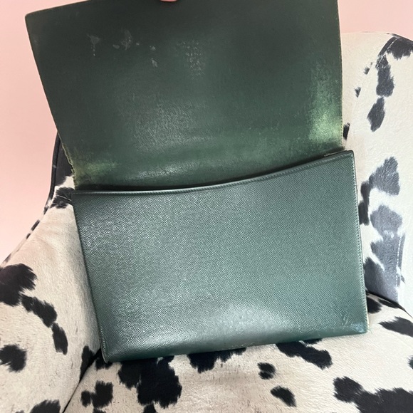 Louis Vuitton Green Taiga Porte Document Volga Foldover Envelope Clutch MI0927 - Picture 10 of 16